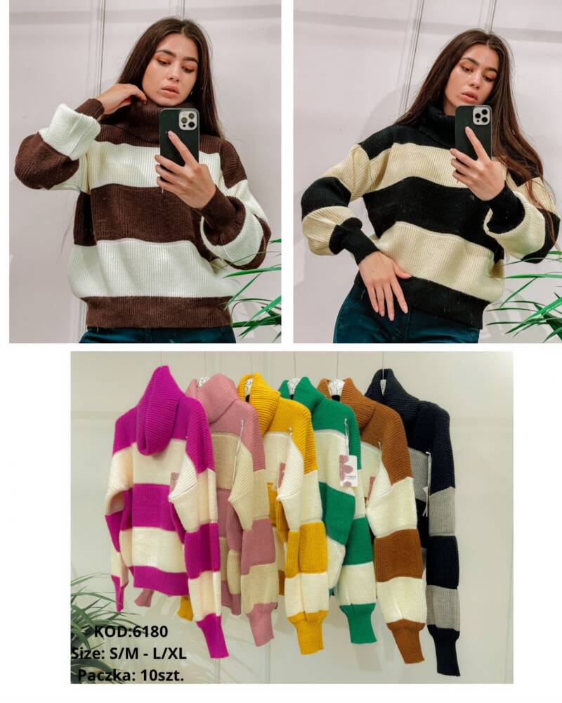 Swetry damskie Roz S/M-L/XL, Mix Kolor .Paczka 10 szt